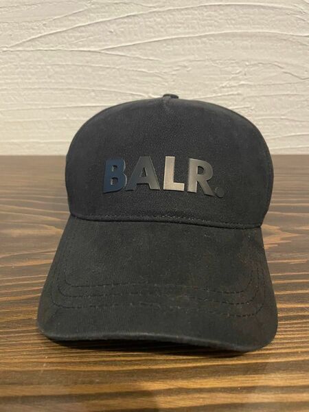 BALR. ボーラー ラバーロゴプレート ベースボールキャップ 帽子 黒