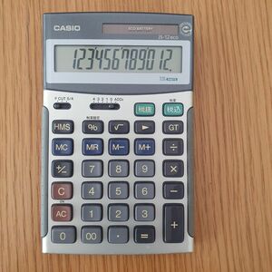 【まだまだ使えます！】CASIO カシオ　JS-12 eco 12桁表示・多機能電卓