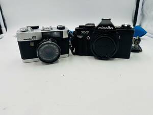 ３点まとめて　FUJI Photo film 型番　fujica GE minolta X-7 minolta 3700i　動作未確認　レトロ　ジャンク　デジカメ　一眼レフ　望遠