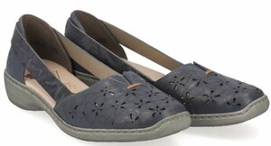  free shipping RIEKER 25.5cm Flat sole Loafer Wedge sandals Denim navy blue strap pumps sneakers RRR142