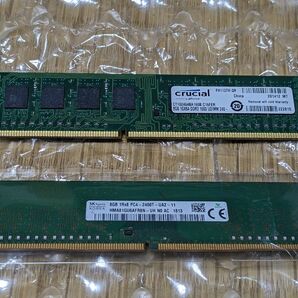 SK hynix DDR4-2400 8GB ＆ crucial DDR3-1600 8GB デスクトップPC用メモリ DIMM