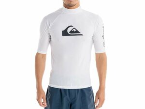 【特別価格】Quiksilver S/S ALL TIMEラッシュガード WHITE/Lサイズ 新品