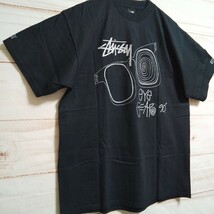 1スタ ステューシー プリント Tシャツ L 黒タグ 90´s KNOWLEDGE is KING !!_画像3