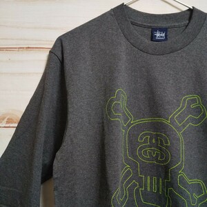 1スタ ステューシー 239 ロン Tシャツ M グレー