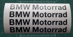 送料無料i BMW Motorrad モトラッド Black 200mm 4枚セット カッティング ステッカー 海外