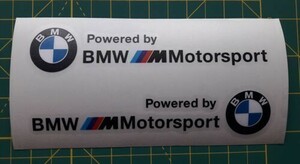 送料無料i Powered by BMW Motorsport ロゴ Black 300mm 2枚セット カッティング ステッカー 海外