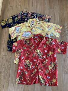 美品・送料込｜BEAMS別注 SUN SURF ハワイアンシャツ3枚セット SIZE:L｜サンサーフ｜東洋エンタープライズ｜ビームス