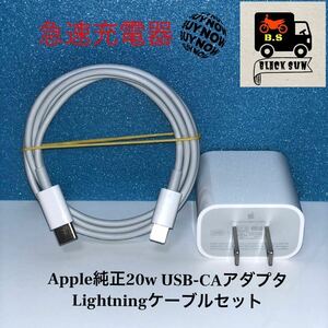 ⑨Apple純正 iPhone急速充電器 20W USB-C ACアダプター　ライトニングケーブルセット Lightningケーブル