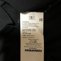 ④1円スタートディースクエアード DSQUARED2 Tシャツ Lサイズ　Icon アイコン ロゴプリント半袖Tシャツ ブラック 黒_画像4
