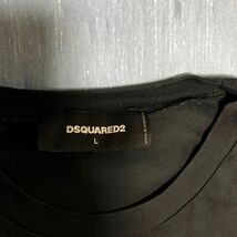 ④1円スタートディースクエアード DSQUARED2 Tシャツ Lサイズ　Icon アイコン ロゴプリント半袖Tシャツ ブラック 黒_画像3