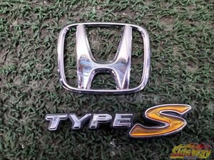 S_インテグラ後期(DC5)ホンダ・ タイプS エンブレム 2点【F37H】