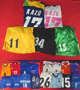 ma_5426s 21 pieces set Adidas Puma Mizuno etc. soccer . number attaching uniform set summarize middle box 