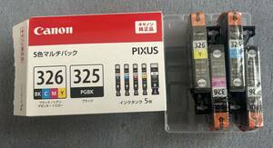 Canon PIXUS インクタンク 5色マルチパック　325ブラックのみ欠品　キャノン 純正品　取付期限 2025.10