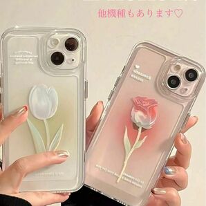 【新品】 チューリップ 花柄 スマホケース 携帯 iPhone12 ケース カバー iPhone ローズ