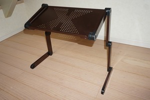 [ secondhand goods ] folding type laptop PC stand 56cm x 26cm freely height * position adjustment possibility 