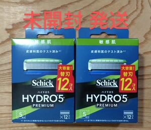 シック ハイドロ5 プレミアム 敏感肌 替刃12個入×2合計24個 新品未開封 純正品【ゆうパケットプラス未開封発送】