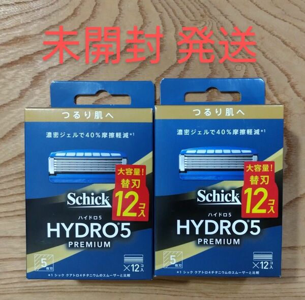 シック ハイドロ5 プレミアム つるり肌へ 替刃12個入×2合計24個 新品未開封 純正品【ゆうパケットプラス未開封発送】