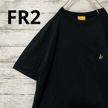 FR2 ポケT 刺繍 ワンポイント Tシャツ 黒 人気 定番 ストリート_画像1