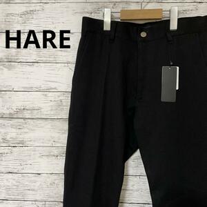 新品 HARE デニムスリムフレアパンツ 黒 タグ付き 人気 流行 お洒落