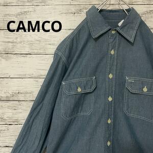 CAMCO シャンブレーシャツ シンプル アメカジ 古着 お洒落 Mサイズ