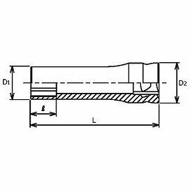 同梱可能！ko-ken（コーケン）:6角ディープソケット 3300MZ-16 Z-EAL 3/8゛（9.5mm）在庫処分セール