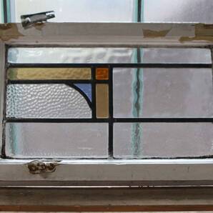 5S-083 ステンドグラス 幾何学/英国アンティーク/イギリス