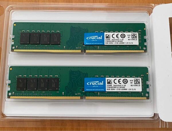 Crucial メモリ　DDR4-2133 UDIMM 8GB 2枚組