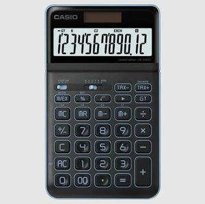 電卓　コンセプト　デザイン　CASIO　カシオ　限定生産　ブラック　ライトブルー　JW-200SC-L-NBU　個性的　プレゼント