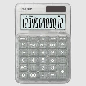 電卓　コンセプト　デザイン　CASIO　カシオ　限定生産　クリア　　スケルトン　MS-20UC-L-C　個性的　プレゼント　ギフト