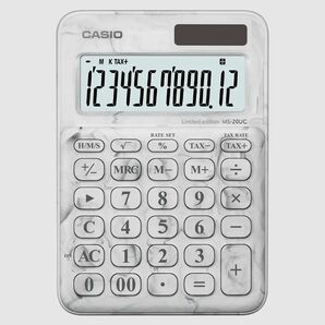 電卓　コンセプト　デザイン　CASIO　カシオ　限定生産　マーブルホワイト　MS-20UC-L-MWE　個性的　プレゼント