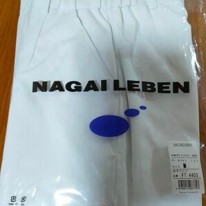 新品　NAGAI LEBEN 　ナガイレーベン　Mサイズ 　女子パンツ　ホワイト　 看護師 介護士　白衣　　ナースパンツ