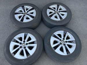 売り切り！！DUNLOP　ENASAVE　プリウス　タイヤアルミホイールセット　4本　195/65R15　　5穴　15X6.5J　+40　PCD100　＜中古＞