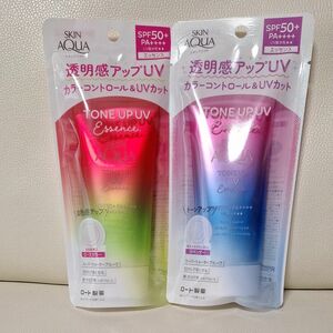 スキンアクア トーンアップUVエッセンス SPF50＋ PA＋＋＋＋ 80g（ハピネスオーラ）