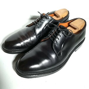 c0229 箱袋付き ★オールデン Alden★ 9901 コードバン プレーントゥ 8.5 C/E 黒 シューズ 高級革靴 紳士靴 本革 8 1/2