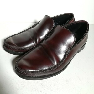 4126 ★フローシャイム Florsheim★ 78000 コードバン コブラヴァンプ スリッポン 9E ダークブラウン シューズ 高級革靴 紳士靴 本革 YUMA