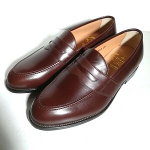 [ as good as new * trying on degree ] * Scotch gray nSCOTCH GRAIN* F-2931 coin Loafer 25EEE Brown shoes business leather shoes gentleman shoes original leather 