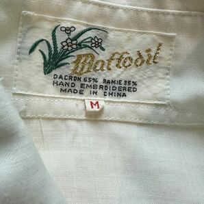 70~80's vintage Daffodil EMBROIDERY SHIRTヴィンテージ 刺繍シャツ 古着 刺繍 エスニック ヒッピー 白 の画像9