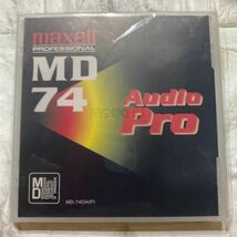 maxell MD audio PRO プロフェッショナル MD-74DA 希少 年代物 マクセル ミニディスク_画像1