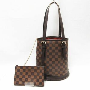 LOUIS VUITTON ルイヴィトン LV ビトン ダミエ マレ N42240 ポーチ付き ショルダーバッグ 肩掛け AR1927 エベヌ 茶 ブラウン レディース