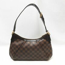 訳あり LOUIS VUITTON ルイヴィトン LV ビトン ダミエ テムズPM N48180 ワンショルダーバッグ 肩掛け トートバッグ AR1088 茶 レディース_画像2