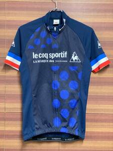 HV429 ルコックスポルティフ le coq sportif 半袖 サイクルジャージ 紺 M