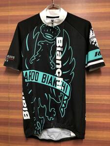 HU450 ビオレーサー BIORACER 半袖 サイクルジャージ Bianchi 黒チェレステ 4/L