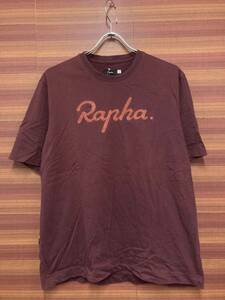 HW901 ラファ Rapha ロゴTシャツ LOGO T-SHIRT 半袖 シャツ バーガンディ L ※ほつれ