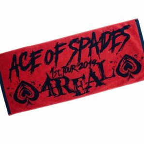 ACE OF SPADES 4REAL ツアー　ジャガーフェイスタオル　赤黒