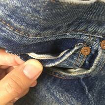 Levi's リーバイス 501xx 47501-0111 バレンシア工場製 刻印555 米国製 01年 デニム パンツ ジーンズ W38 L36 隠しリベット ダメージ加工_画像7