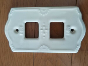  switch plate wood 2. outlet cover 