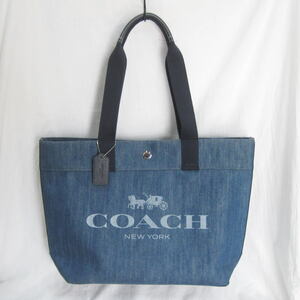 ● コーチ レディース トートバッグ キャンバス デニム COACH M1877 F67415 USED品！