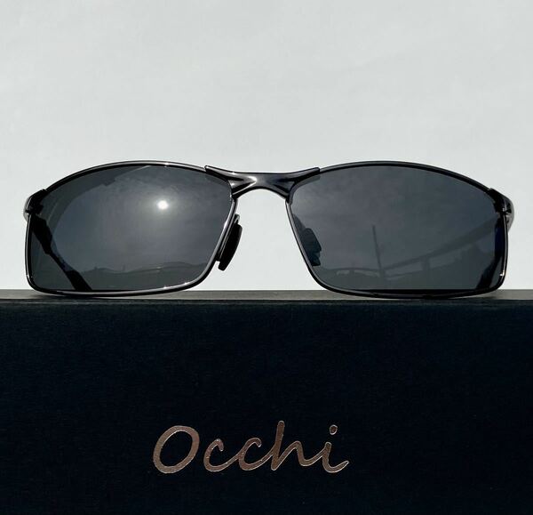 新品 OCCHI 偏光サングラス レンズUV400 軽量 ブラック 