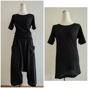 [ as good as new ]Y's wise short sleeves cut and sewn black *