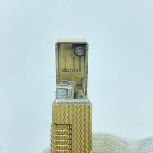 『H34』Dunhill ダンヒル ガスライター/ゴールドカラー/US.RE24163/石なし 火花無し 着火未確認 現状品の画像9